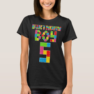 Camiseta Cute 5º cumpleaños 5 años de edad Construcción de