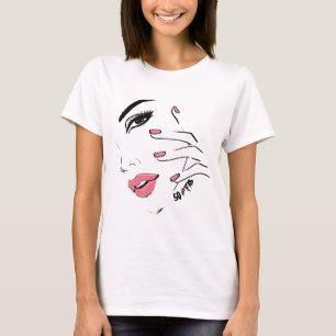 Camiseta Cute 50 y fabulosa mujer de moda