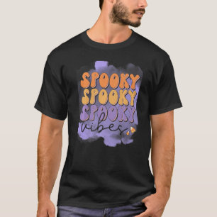 Camiseta Cute 60's 70s Tye Spooky Vibes Costume Hallowee