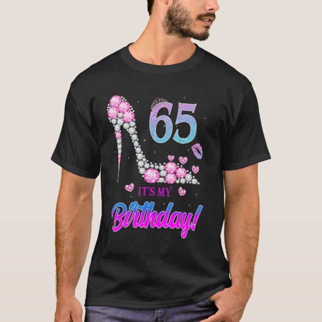 Camiseta Cute 65 años es mi fiesta de cumpleaños número 65 (Anverso)