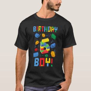 Camiseta Cute 6 cumpleaños 6 años de edad niños de construc