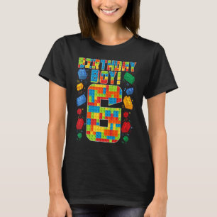 Camiseta Cute 6 cumpleaños 6 años de edad niños de construc