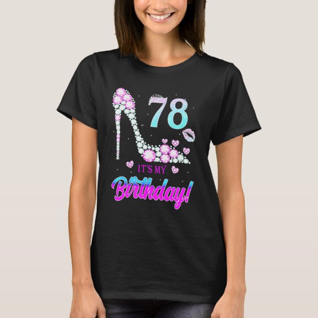 Camiseta Cute 78 Years Old It's My 78th Birthday Party (Anverso)