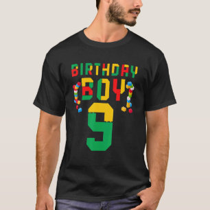 Camiseta Cute 9º cumpleaños Tees Edificio de 9 años de anti