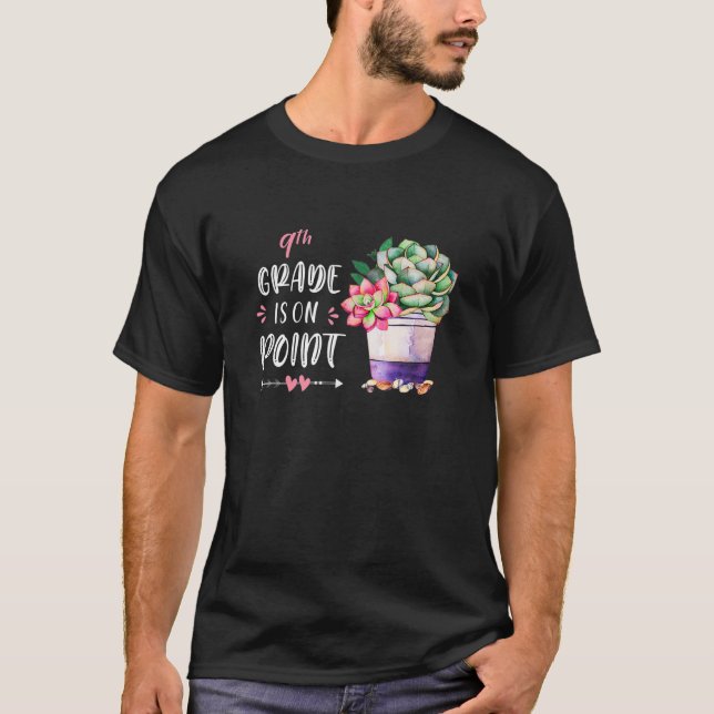 Camiseta Cute 9º Grado Está En El Punto Cactus Primer Día D (Anverso)