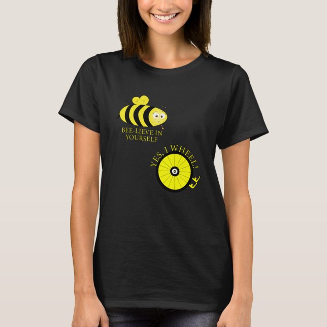 Camiseta Cute Abeja viva en tu sí mismo SÍ I WHEEL (Anverso)