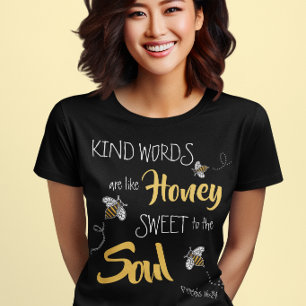 Camiseta Cute Abejas Miel Palabras Amables Como Miel Modern