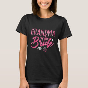 Camiseta Cute Abuela del guión de caligrafía rosa de novia
