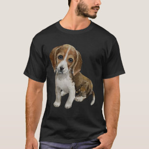 Camiseta Cute acuarela Beagle Puppy Dog Pinting Trendin