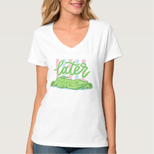 Camiseta Cute Adiós Caimán Verano Gráfico Mujer
