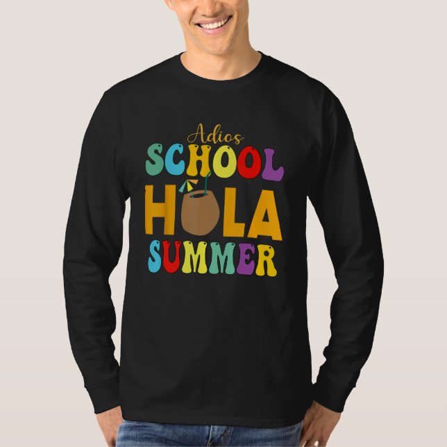 Camiseta Cute Adios School Hola Summer lovley Groovy Design (Anverso)