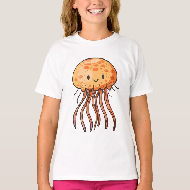 Camiseta Cute Adorable Personalizado Jellyfish (Anverso)
