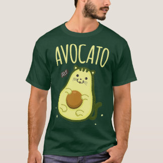 Camiseta Cute Aguacate Cat Kawaii