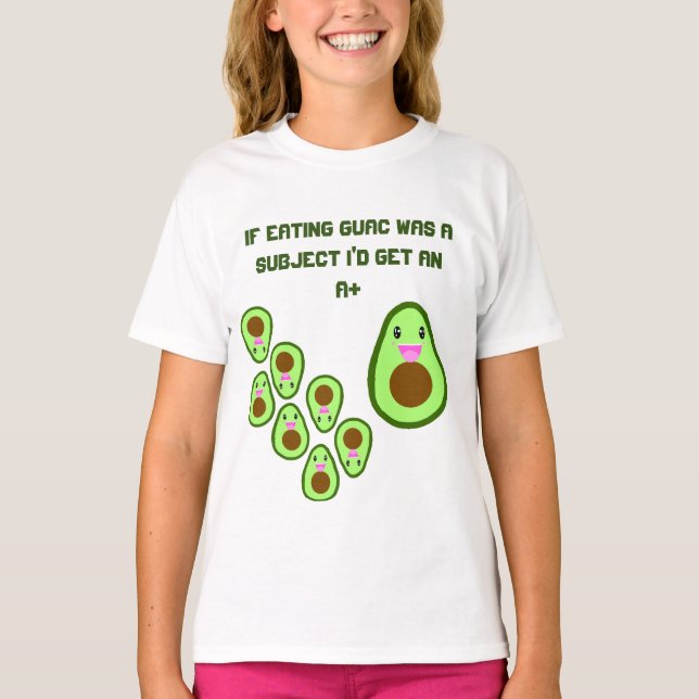Camiseta Cute Aguacate Guac Divertido Chiste escolar para n (Anverso)