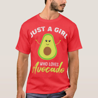 Camiseta Cute Aguacate Sólo Un Chica Que Ama El Aguacate