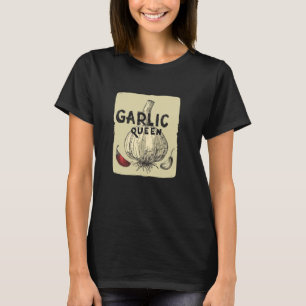 Camiseta Cute ajo reina disfraz para Chicas y mujeres diver
