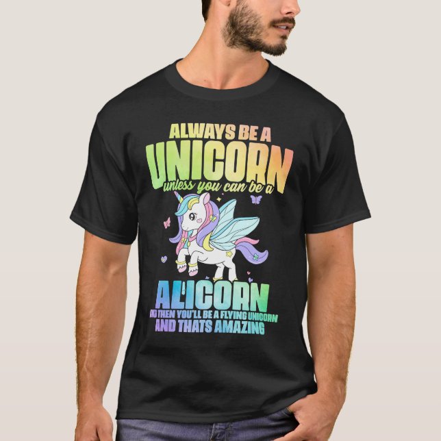 Camiseta Cute Alicorn Magical Unicorn Fantasy Legendary Cre (Anverso)