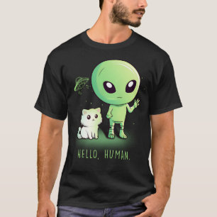 Camiseta Cute Alien Ufo Kitty Extraterrestre