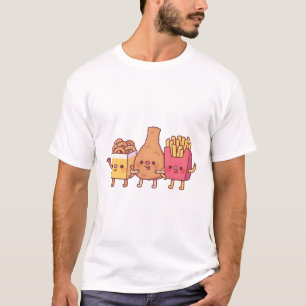 Camiseta Cute Alimentos Fritos Trio Anillos De Cebolla Poll