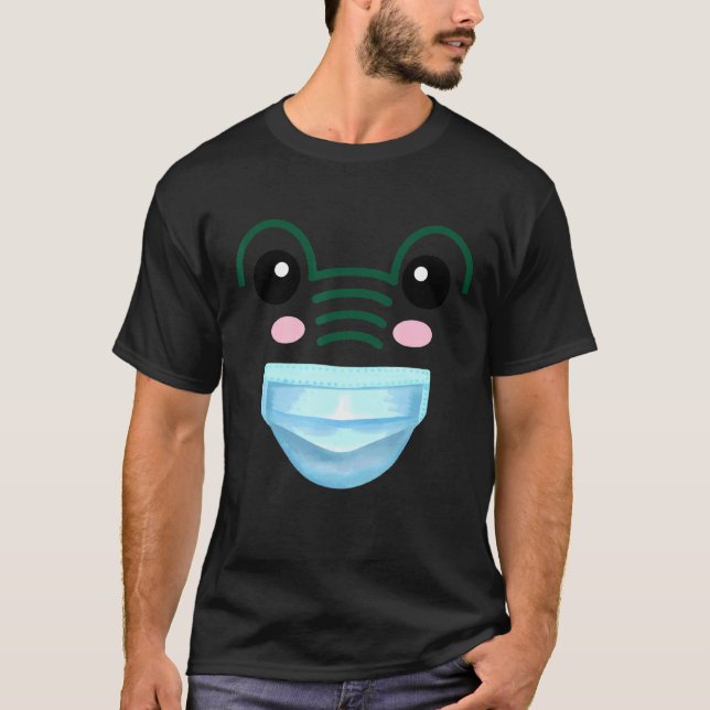Camiseta Cute Alligator Wearing Face Mask Crocodile Animal (Anverso)