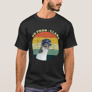 Camiseta Cute Alpaca No Prob LLAMA Vintage Lama Retro Alpac