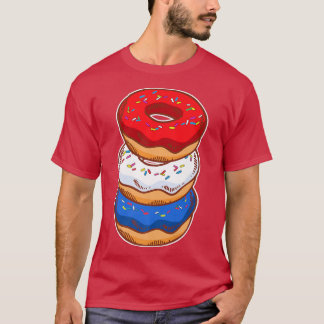Camiseta Cute American Donut Pastry Lover Baking 4 de julio