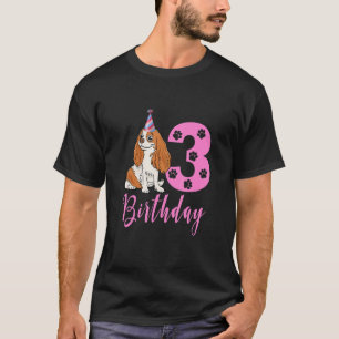 Camiseta Cute American Water Spaniel Dog tercer cumpleaños 