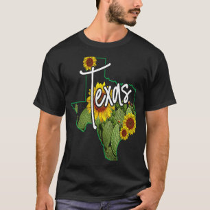 Camiseta Cute Amor Cactus del Estado de Texas Girasol Amor