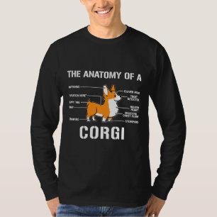 Camiseta Cute Anatomy Of A Corgi Funny Corgi