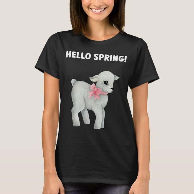 Camiseta Cute And Adorable Spring Lamb For Kids Who Love An (Anverso)