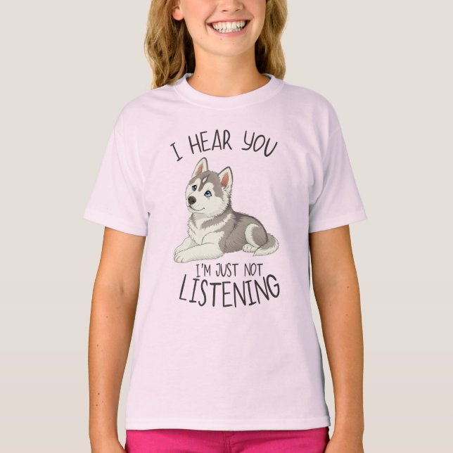Camiseta Cute and Funny Husky (Anverso)