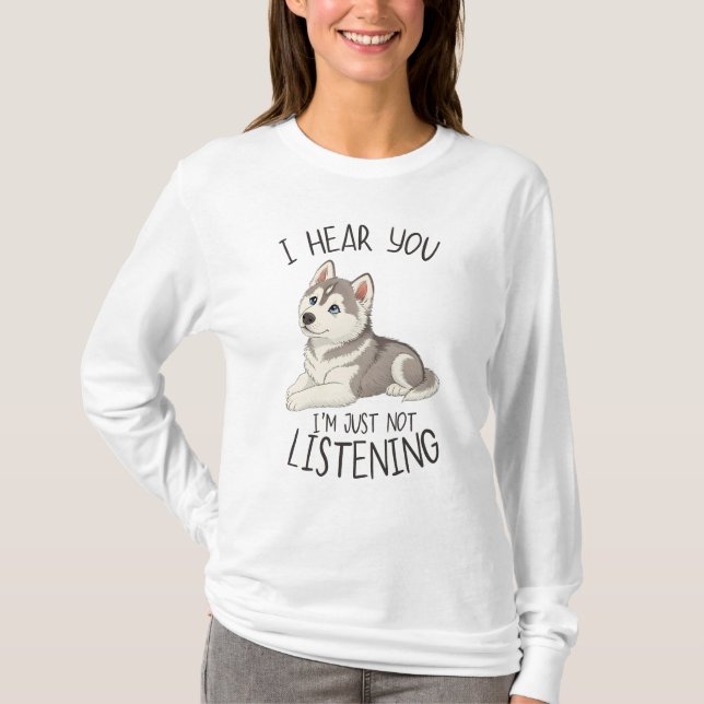 Camiseta Cute and Funny Husky (Anverso)