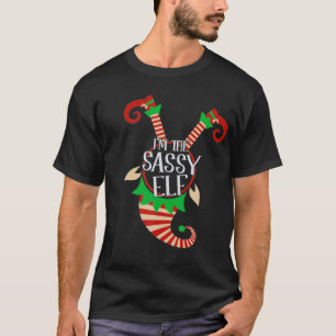 Camiseta Cute And Funny Im The Sassy Elf Christmas 
