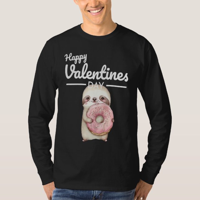 Camiseta Cute Animal Heart Panda  Happy Valentine Day  1 (Anverso)