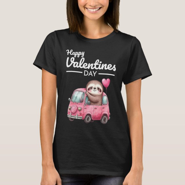 Camiseta Cute Animal Heart Panda  Happy Valentine Day  15 (Anverso)