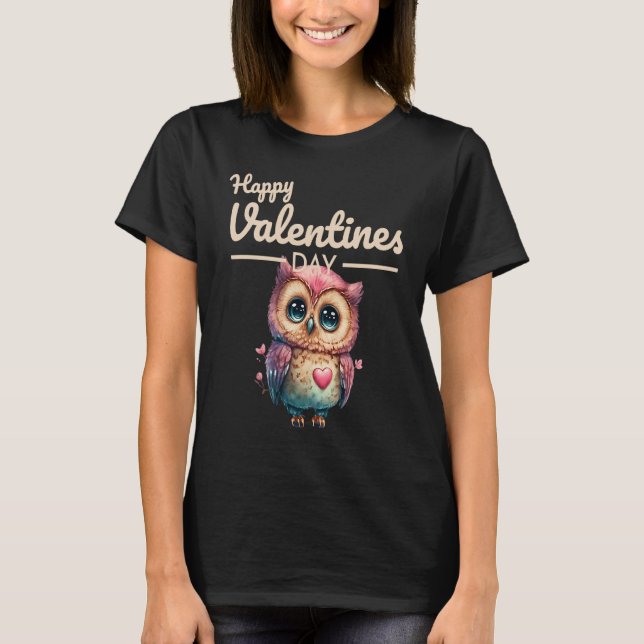 Camiseta Cute Animal Heart Panda  Happy Valentine Day  18 (Anverso)