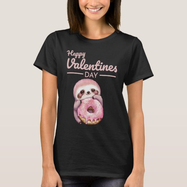 Camiseta Cute Animal Heart Panda  Happy Valentine Day  20 (Anverso)