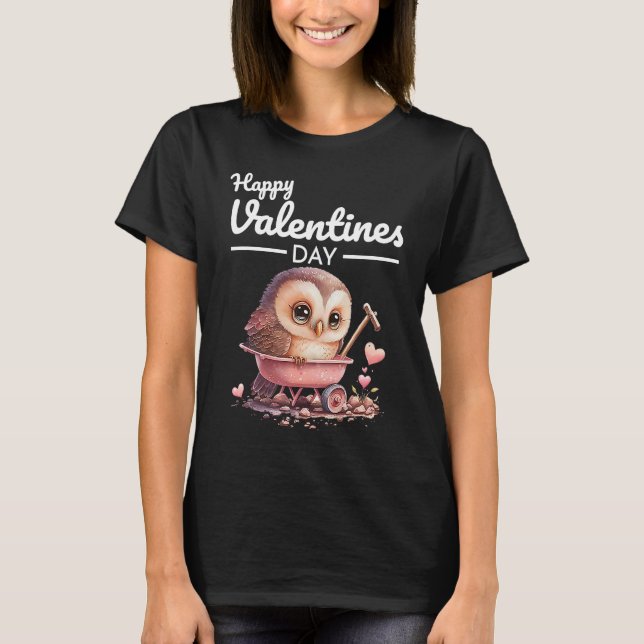 Camiseta Cute Animal Heart Panda  Happy Valentine Day  23 (Anverso)