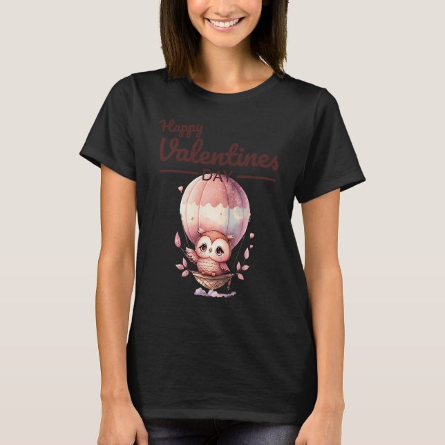 Camiseta Cute Animal Heart Panda  Happy Valentine Day  24 (Anverso)