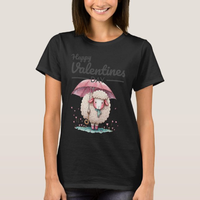 Camiseta Cute Animal Heart Panda  Happy Valentine Day  33 (Anverso)