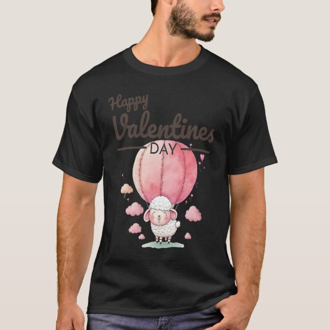 Camiseta Cute Animal Heart Panda  Happy Valentine Day  33 (Anverso)