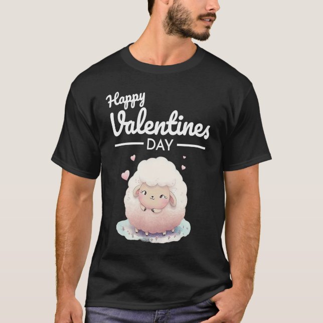 Camiseta Cute Animal Heart Panda  Happy Valentine Day  34 (Anverso)