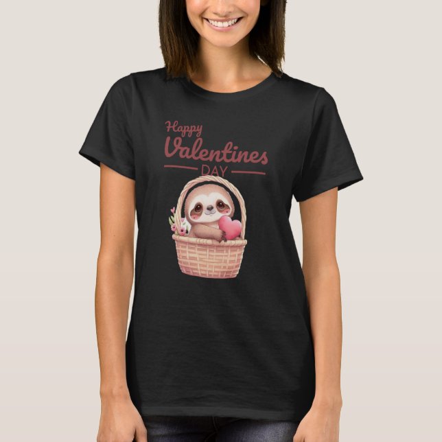 Camiseta Cute Animal Heart Panda Happy Valentine Day  38 (Anverso)
