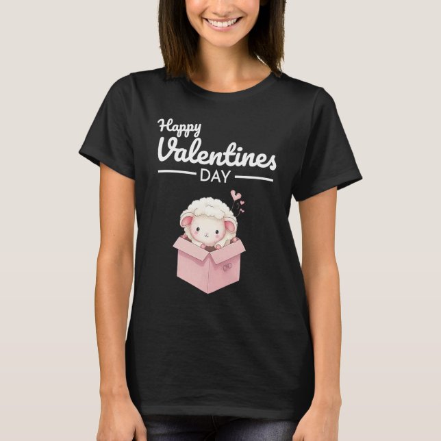 Camiseta Cute Animal Heart Panda  Happy Valentine Day  39 (Anverso)