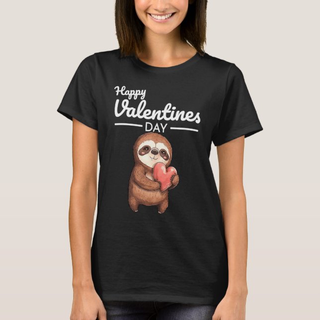 Camiseta Cute Animal Heart Panda  Happy Valentine Day  4 (Anverso)