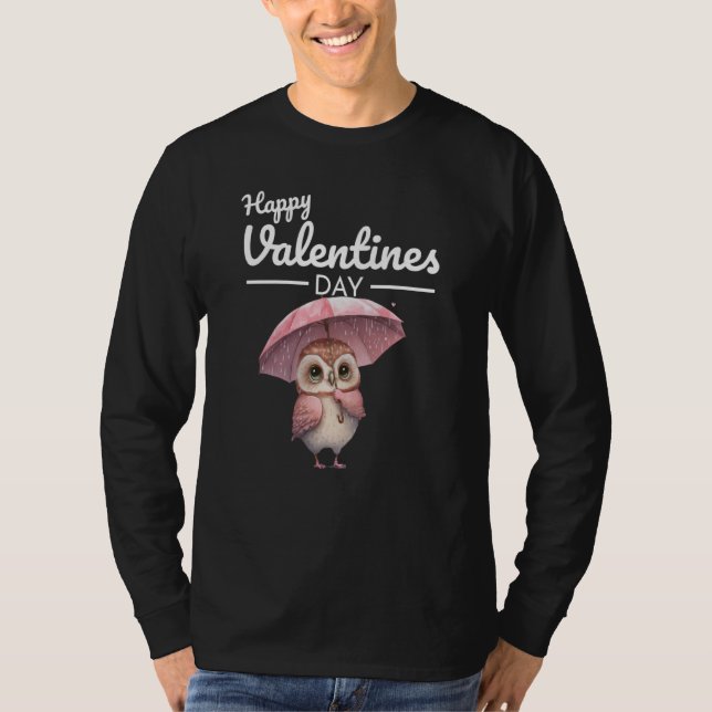Camiseta Cute Animal Heart Panda Happy Valentine Day  47 (Anverso)