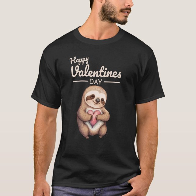 Camiseta Cute Animal Heart Panda Happy Valentine Day  6 (Anverso)