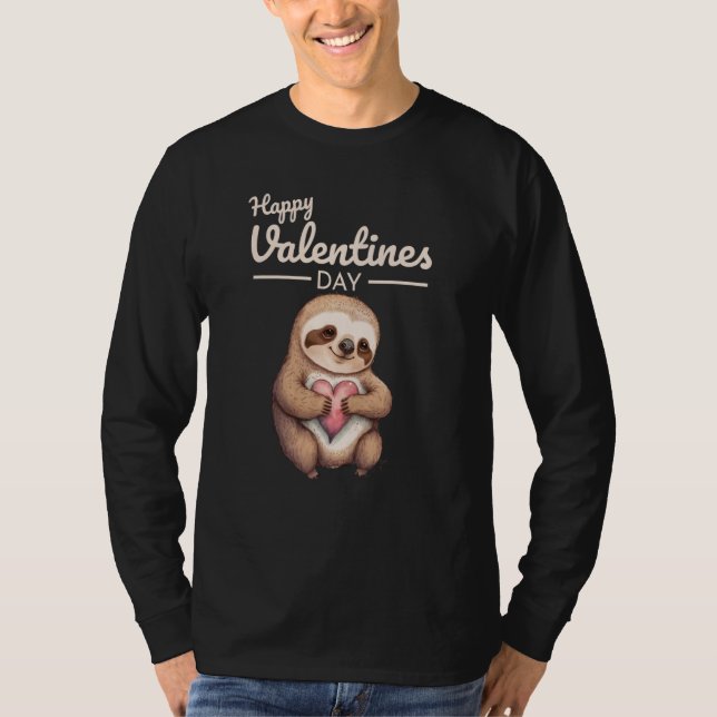 Camiseta Cute Animal Heart Panda Happy Valentine Day  6 (Anverso)