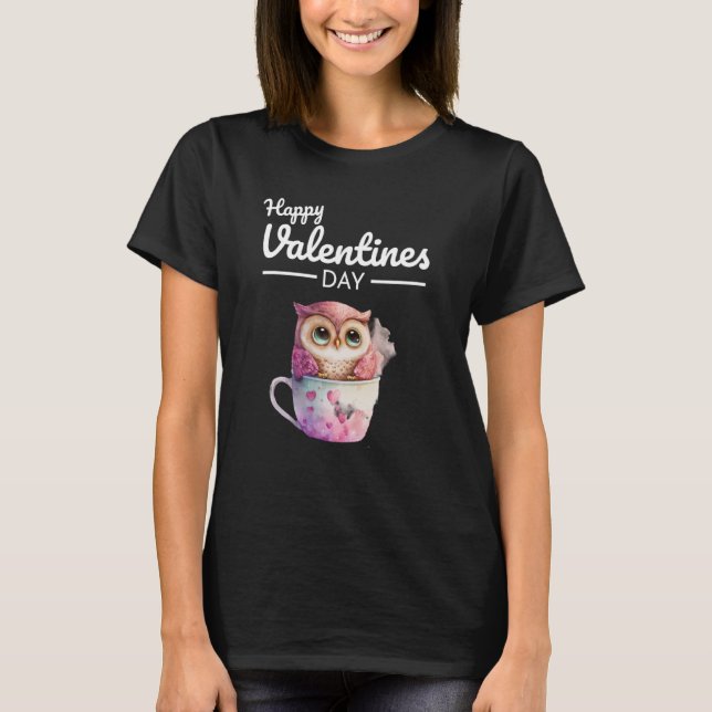 Camiseta Cute Animal Heart Panda Happy Valentine Day  74 (Anverso)