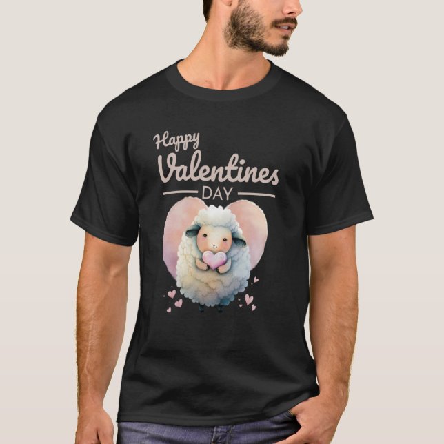 Camiseta Cute Animal Heart Panda Happy Valentine Day  77 (Anverso)